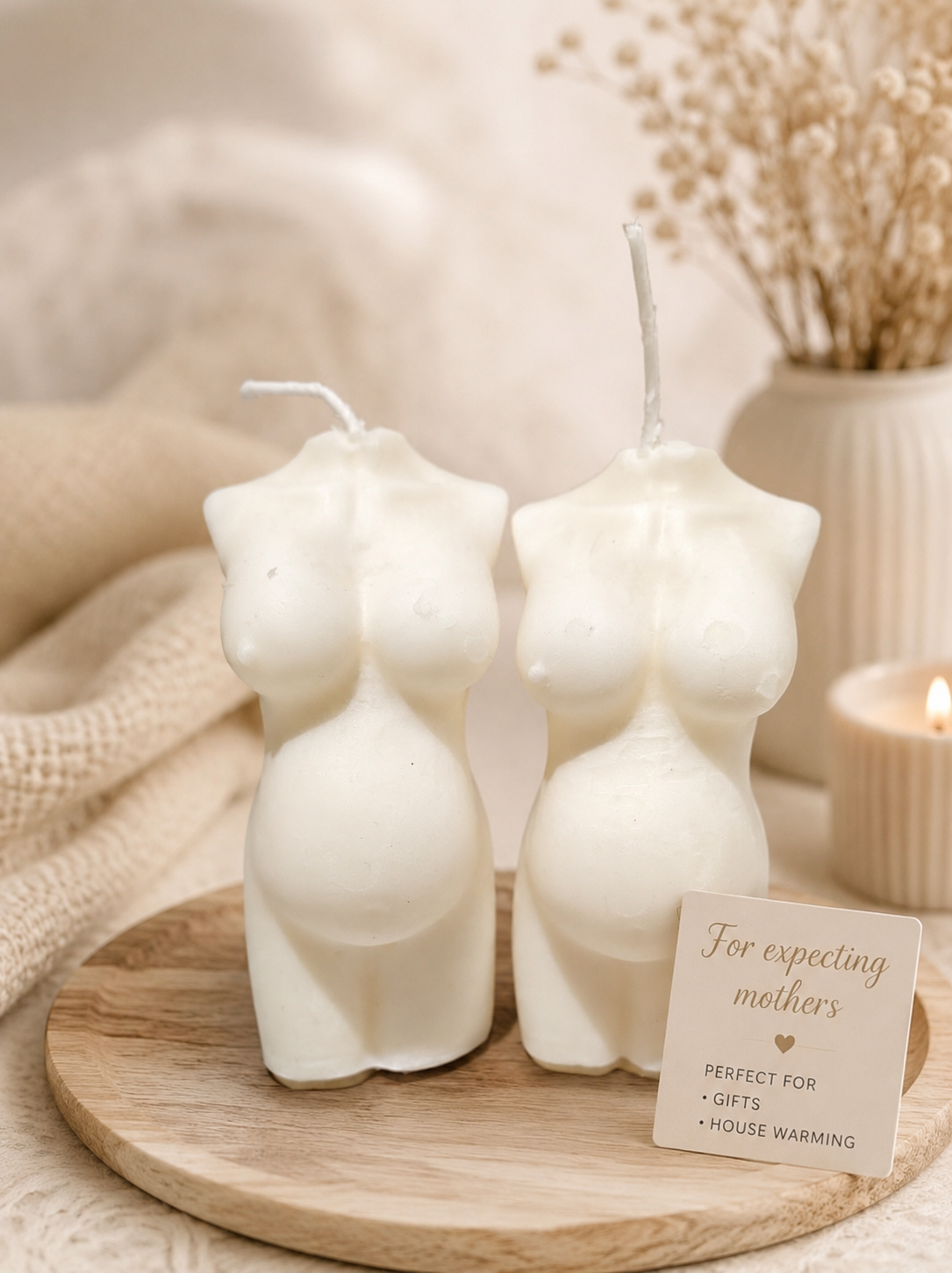 Pregnant Woman Keepsake Candle