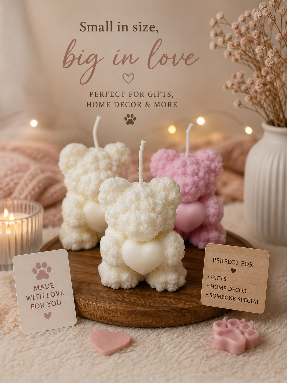 Teddy Bear Keepsake Candle – Handmade Gift